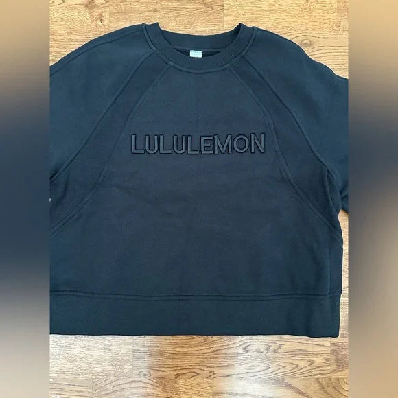 NWT Lululemon🍋 Black Scuba Oversized Pullover Wordmark Size XS/S - Picture 8 of 16